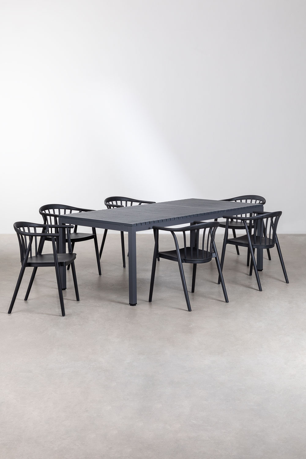 Black and grey 2024 table set