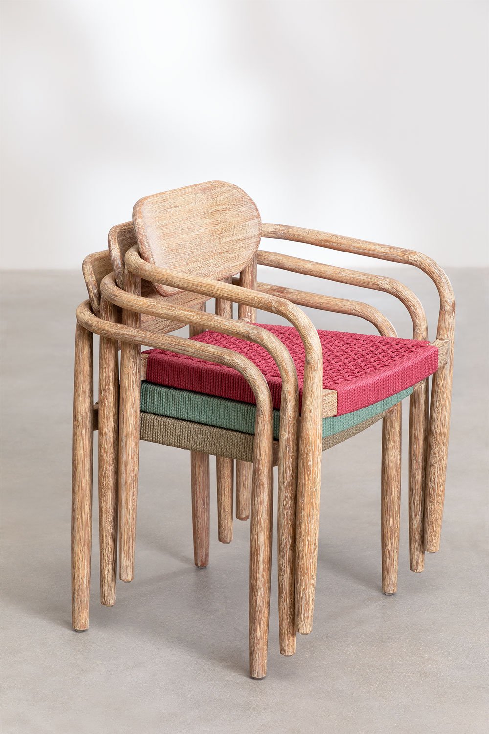 Garden chair with armrests in Naele wood, gallery image 10