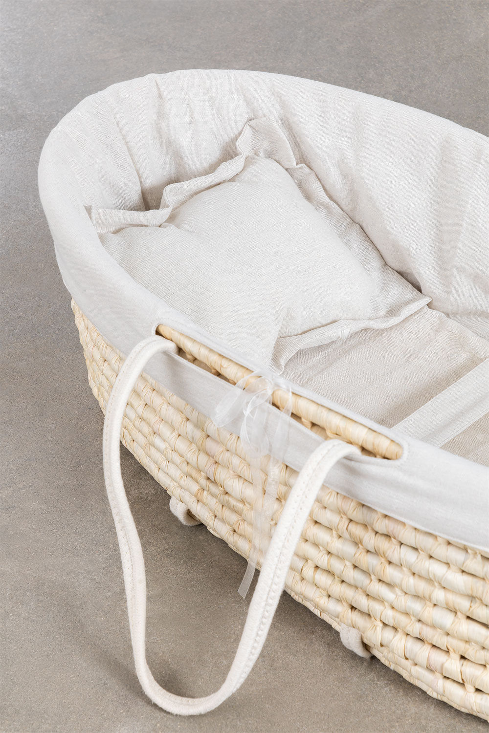 Padded Rattan Carrycot for Crib Fabian SKLUM