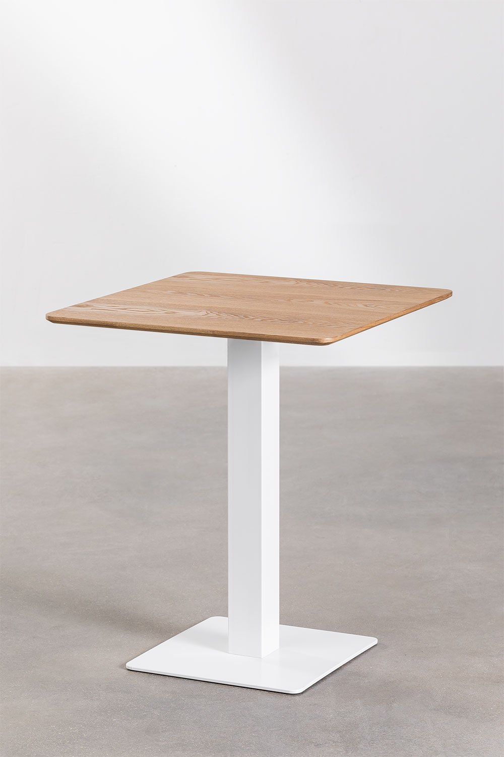 Square Ash Wood Bar Table Espresso, gallery image 2