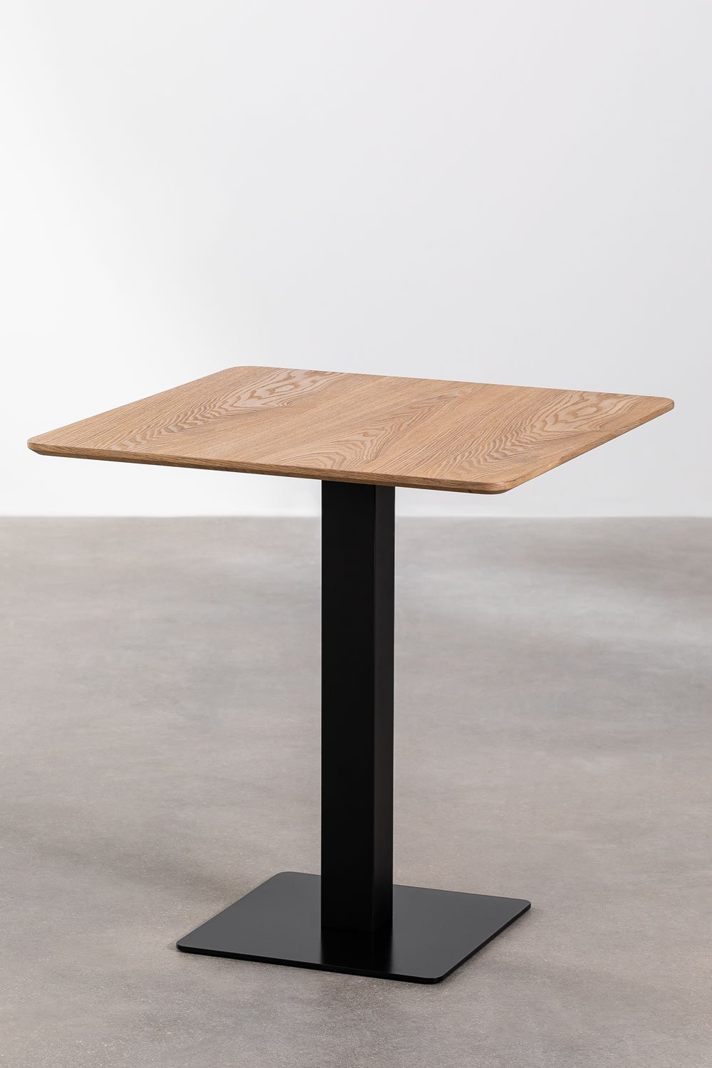 Square Ash Wood Bar Table Espresso, gallery image 1