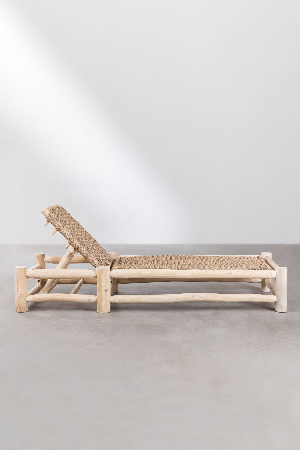 Reclining lounge chair in Bientina teak wood, gallery image 5