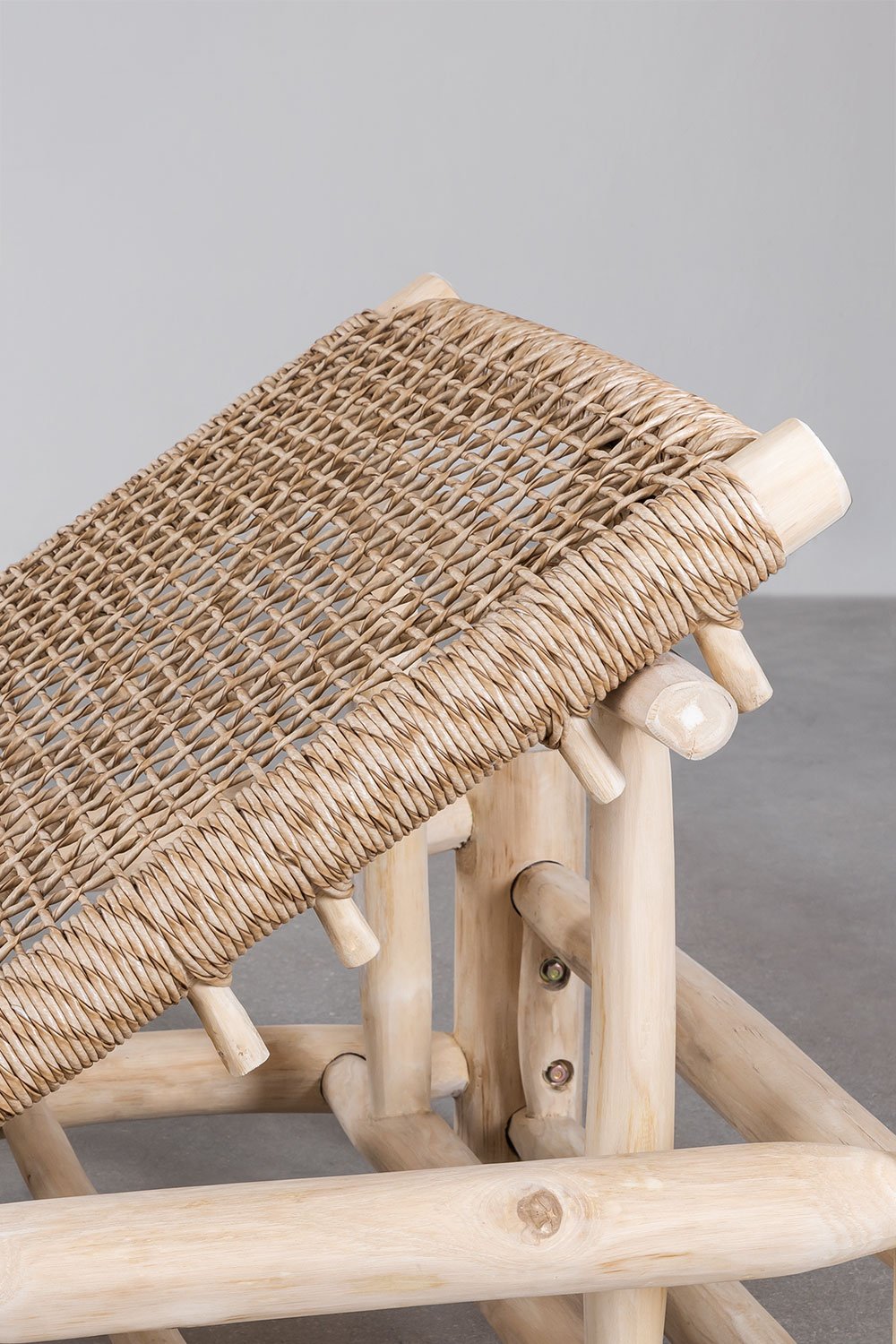 Reclining lounge chair in Bientina teak wood, gallery image 7