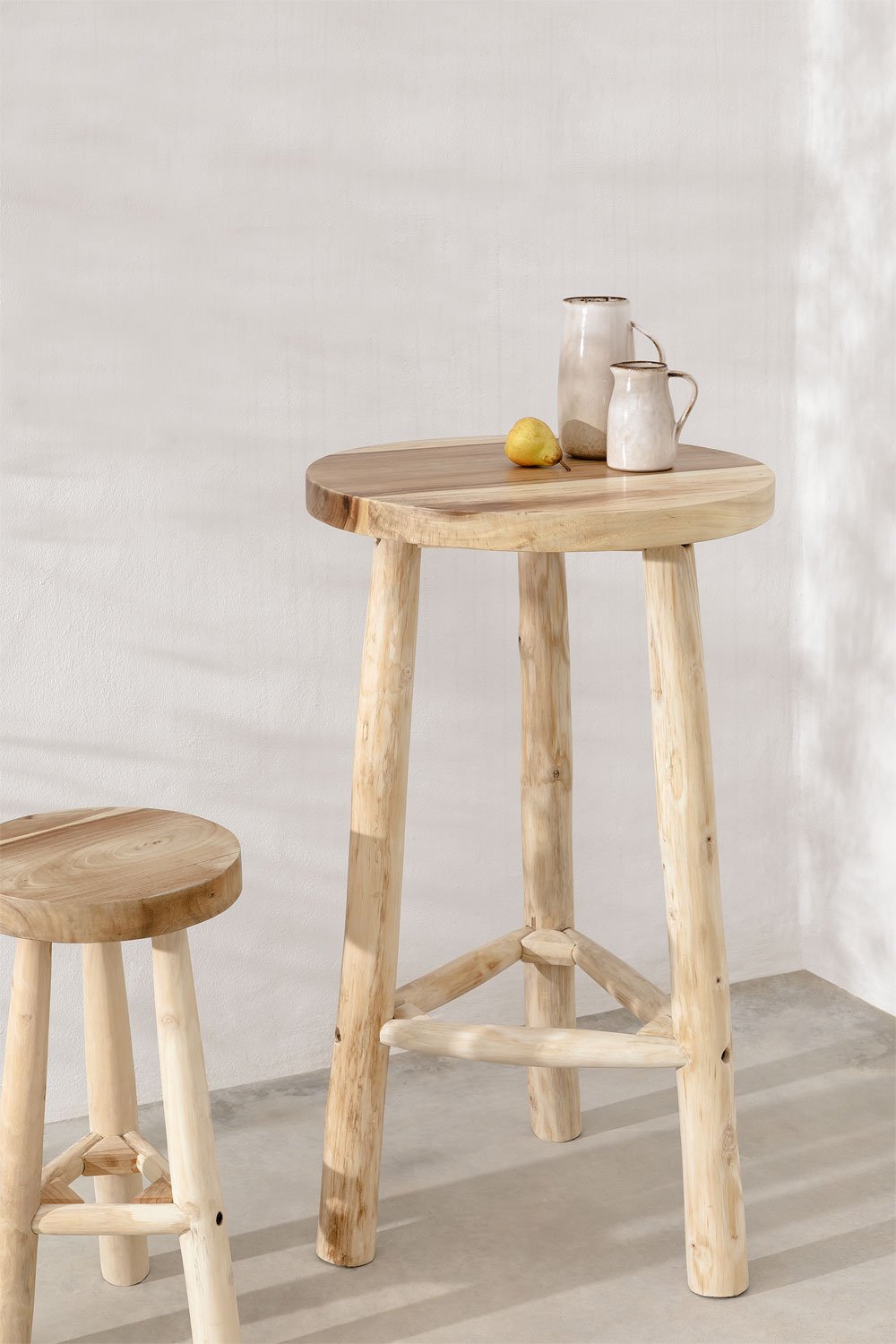 Round Wood Garden High Table Narel (Ø60cm), gallery image 1