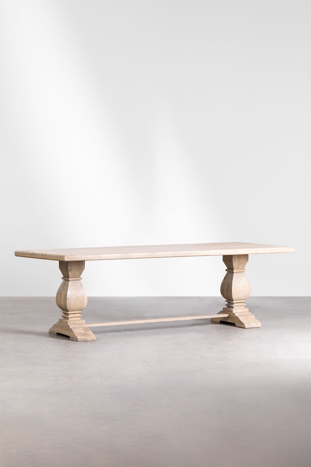 Mango Wood Rectangular Dining Table Sanzia (220x100cm), gallery image 1