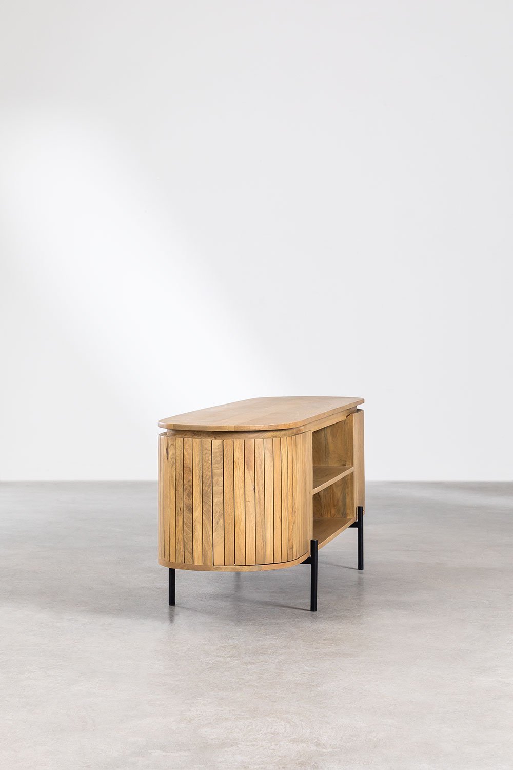 Analis mango wood TV cabinet 160x45 cm, gallery image 3