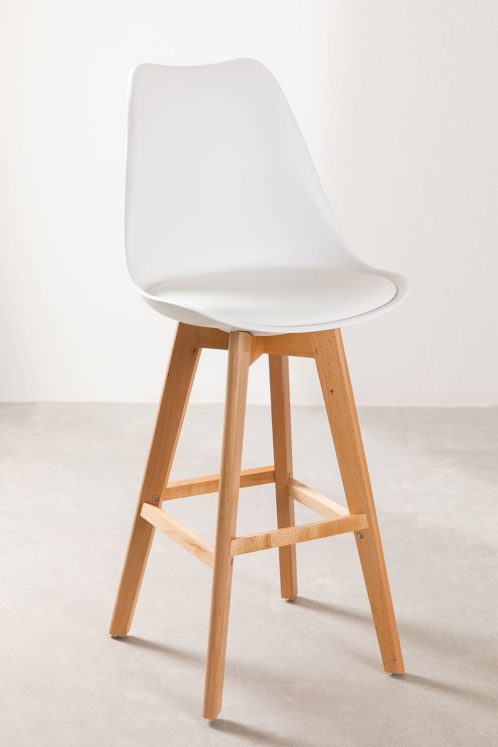 High Stool with Leatherette Cushion Nordic , gallery image 2