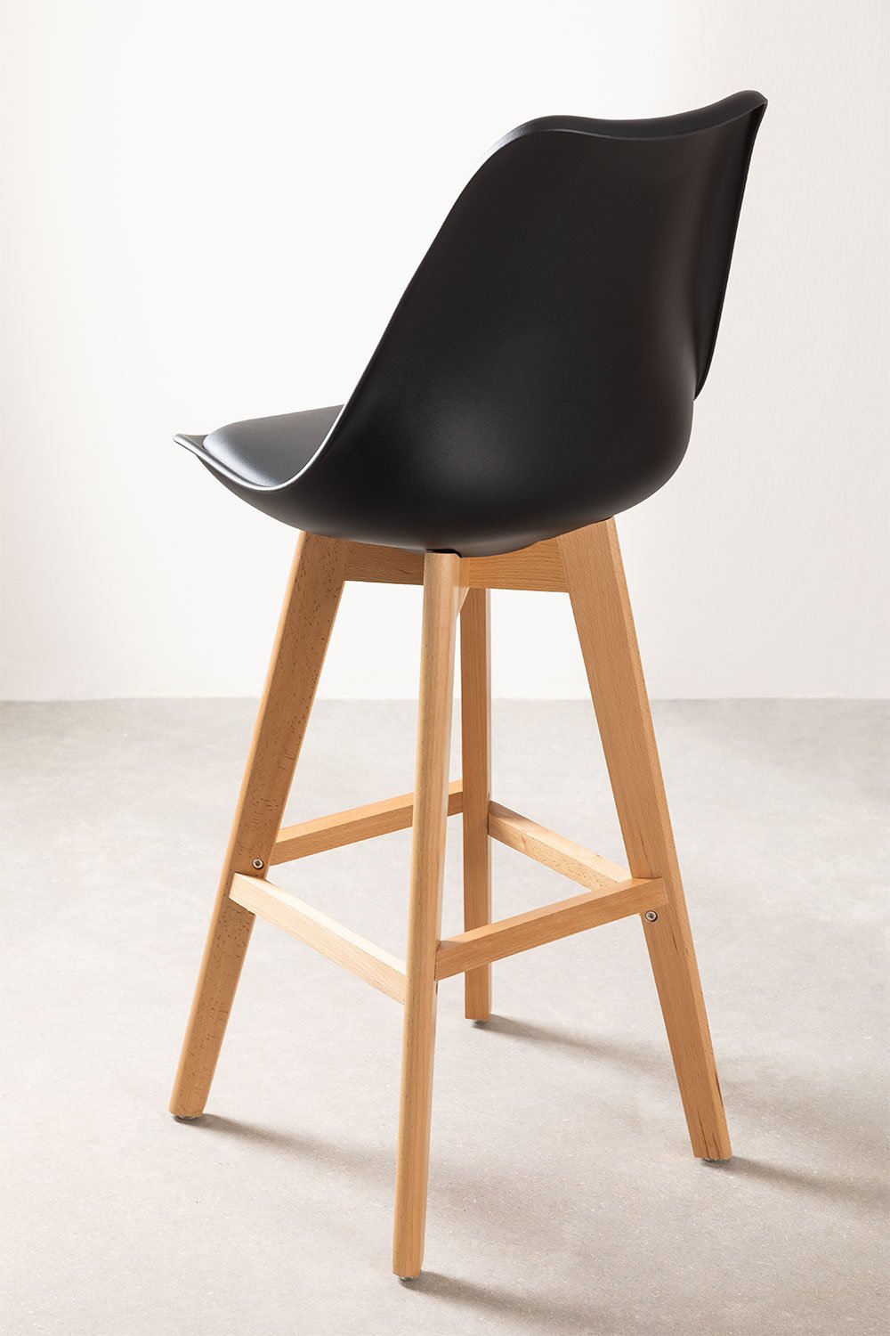 High Stool with Leatherette Cushion Nordic , gallery image 2