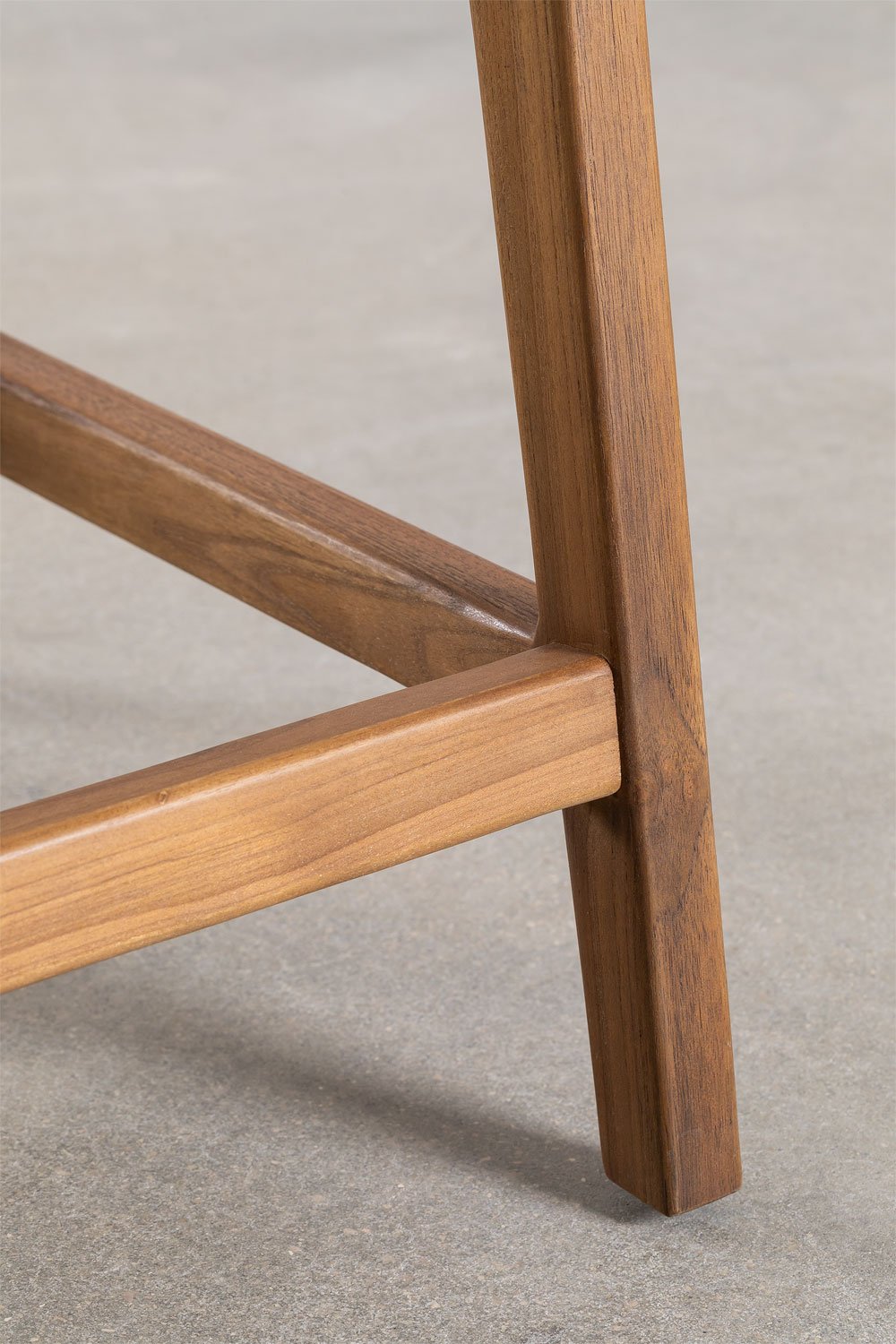 High stool 65 cm in Malmo teak wood, gallery image 7