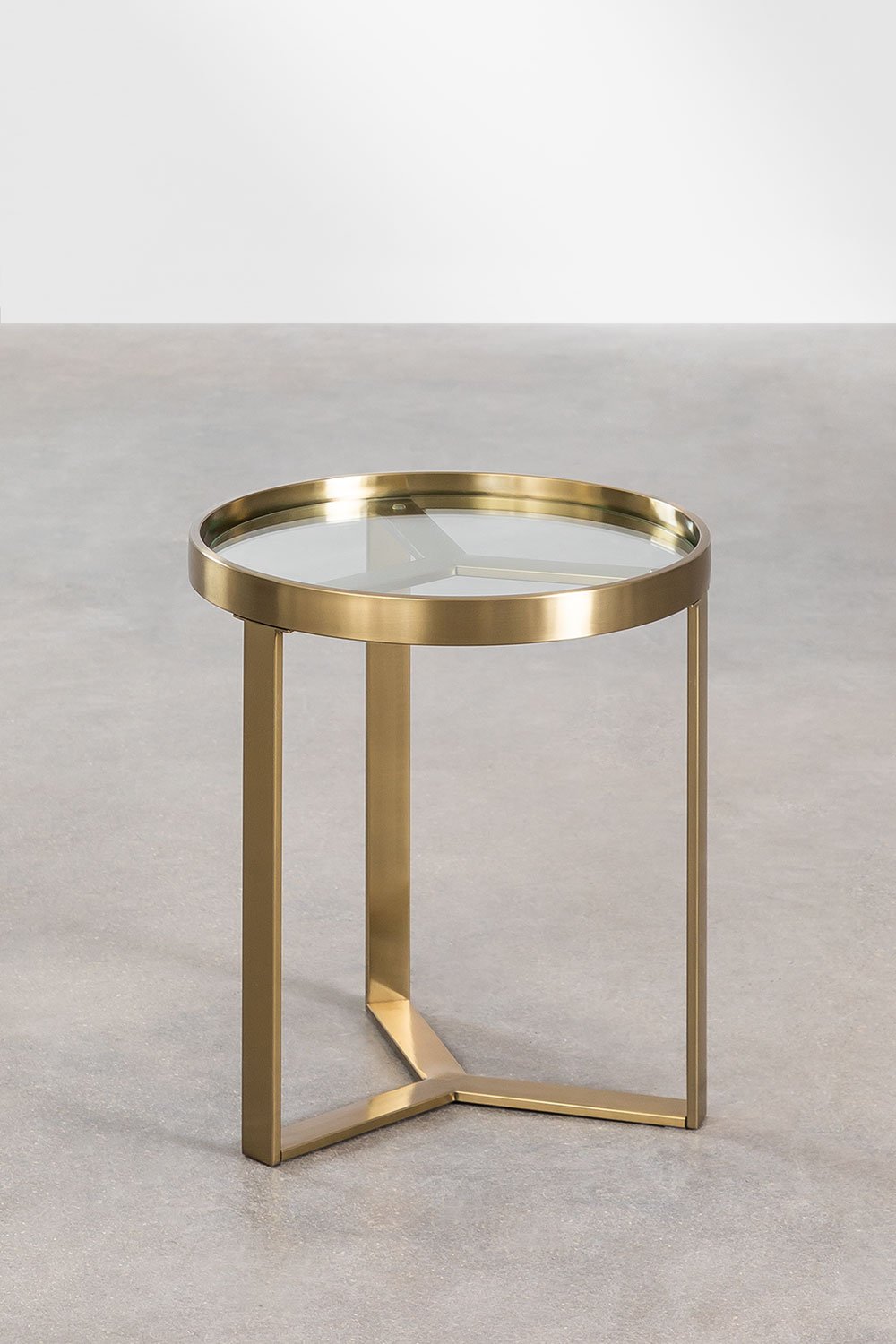 Glass & Steel Side Table (Ø45 cm) Amelia, gallery image 2