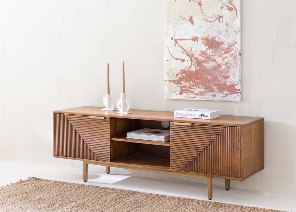 Baty Mango Wood TV Cabinet