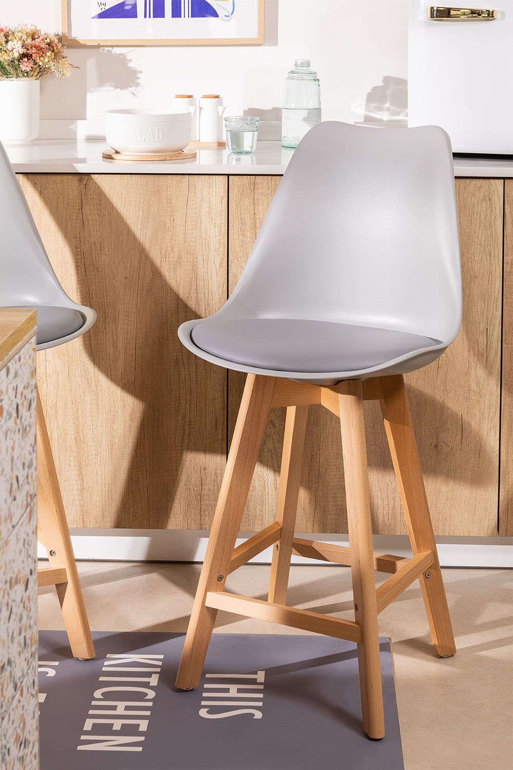 Pack of 2 High Stools 67 cm Nordic, gallery image 1