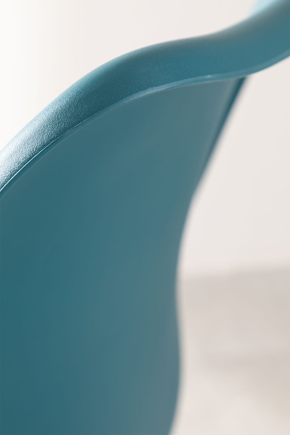 4-Pack high stools 75 cm with intense turquoise blue faux leather cushion Nordic, gallery image 4