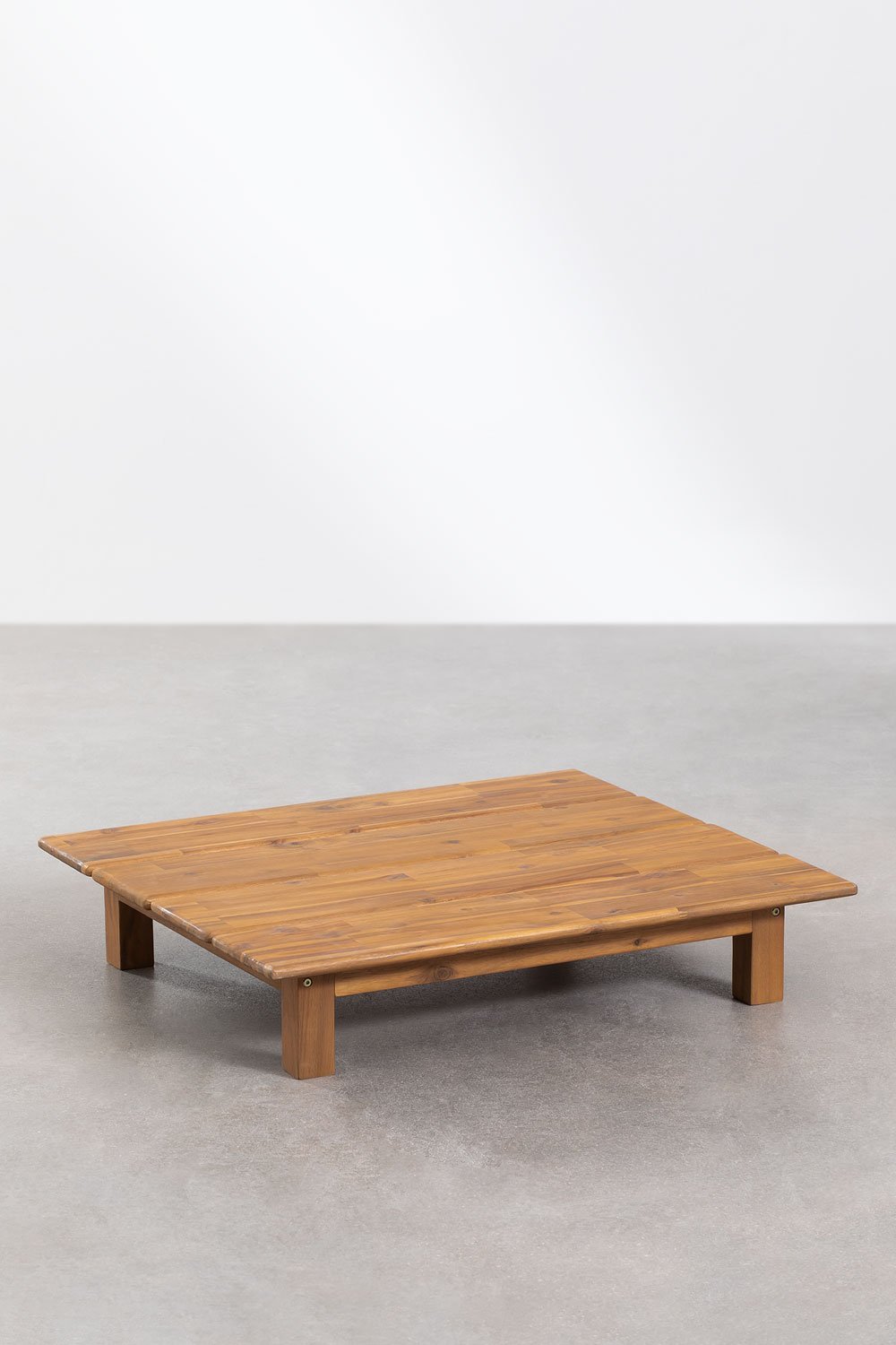 Acacia Wood Rectangular Coffee Table BRINA (85x75cm), gallery image 1