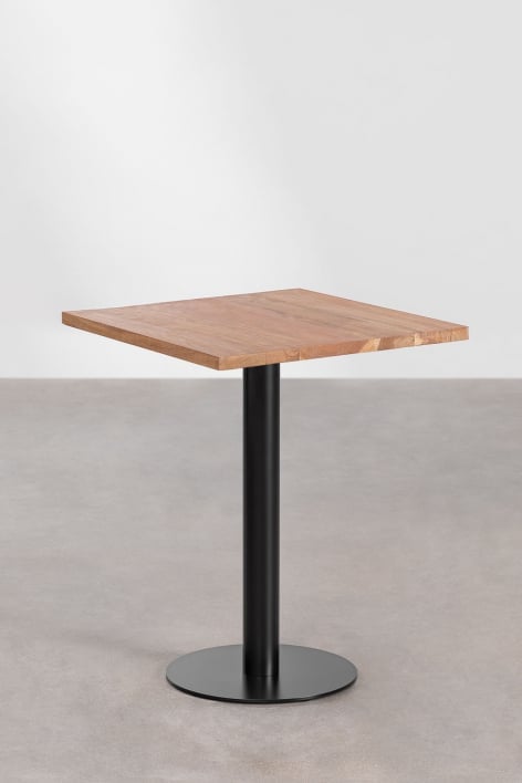 Acacia Wood Square Bar Table Macchiato - ↔︎ 60 cm