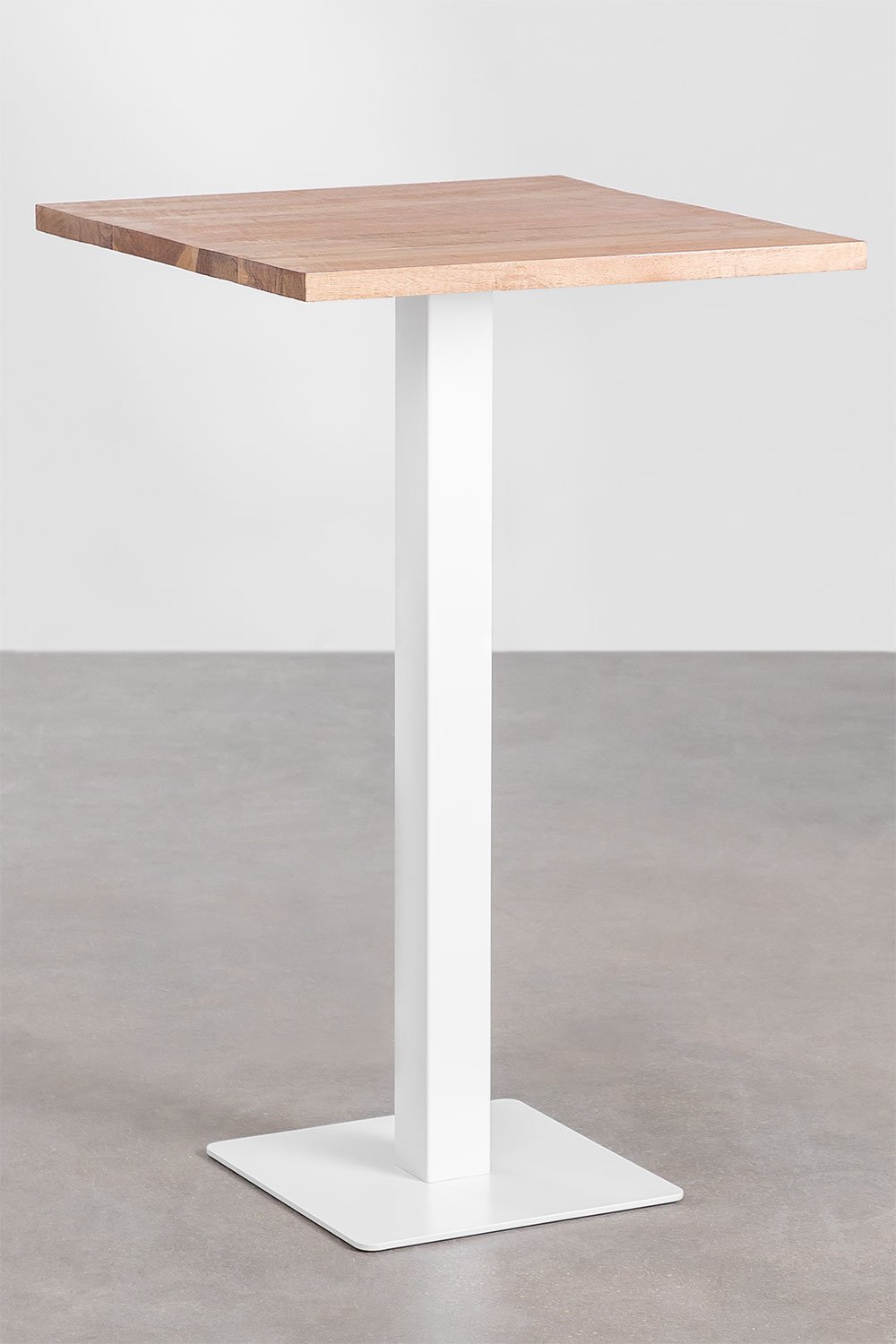 High square bar table in acacia wood Ristretto, gallery image 1