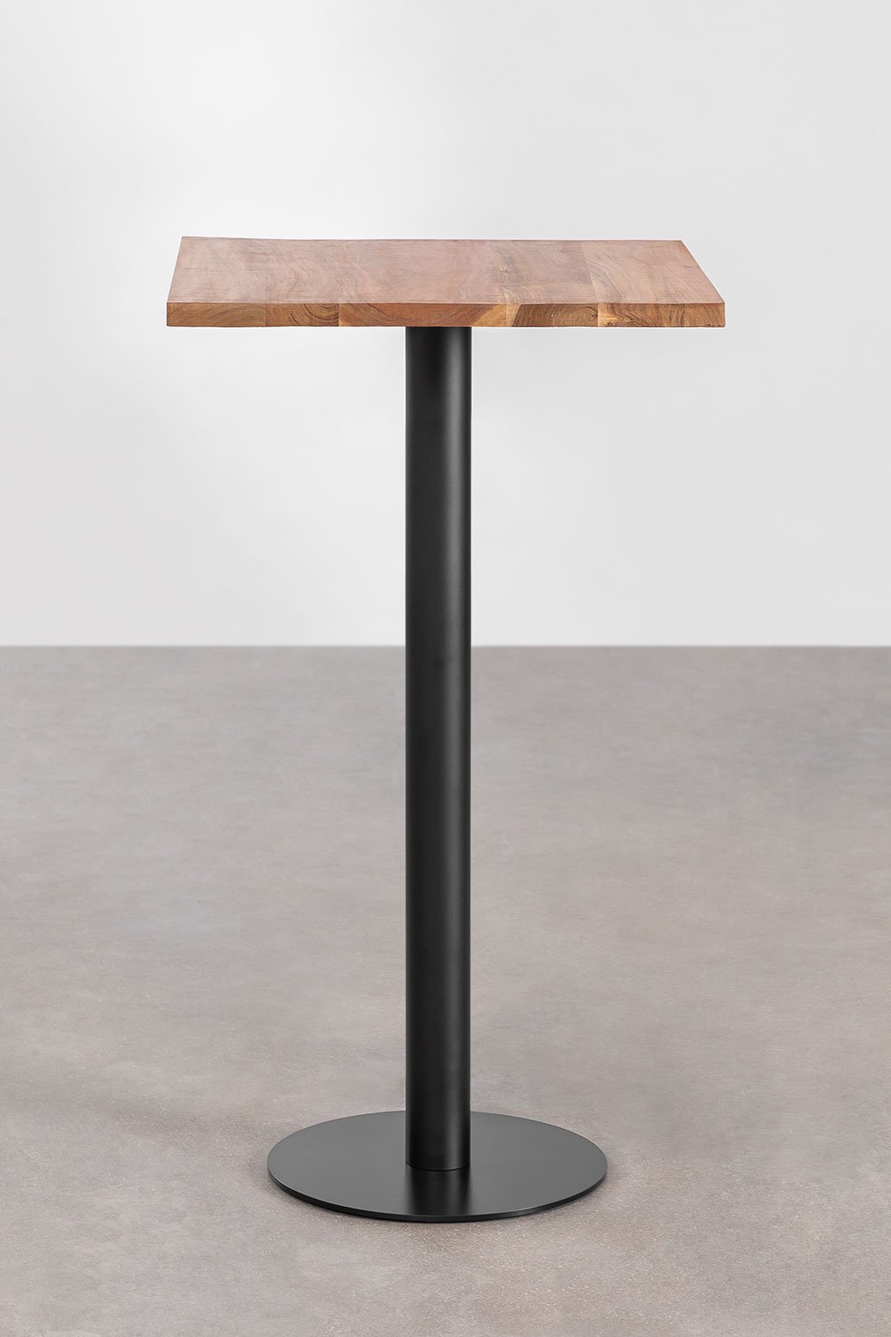 Square High Bar Table Acacia Macchiato Wood, gallery image 2