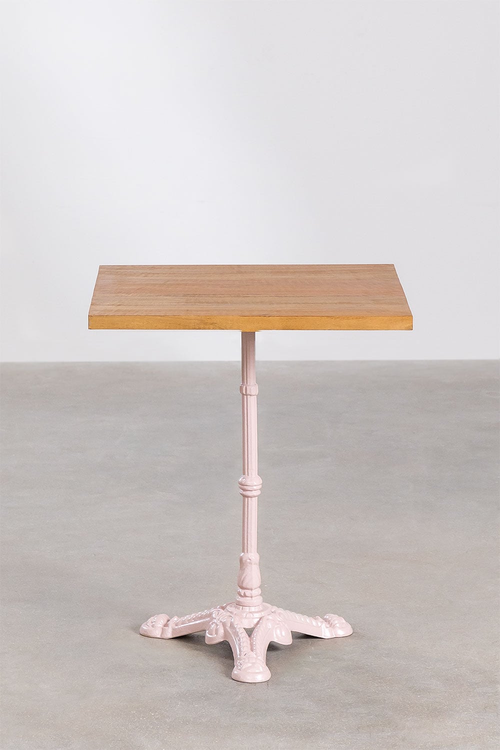 Square acacia wood Vienna bar table, gallery image 2