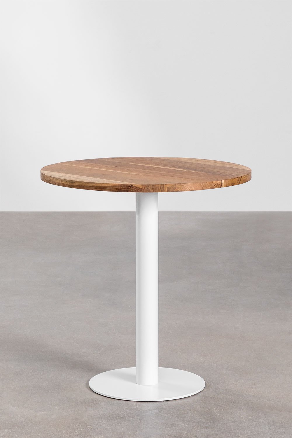 Round Acacia Wood Bar Table Macchiato, gallery image 1