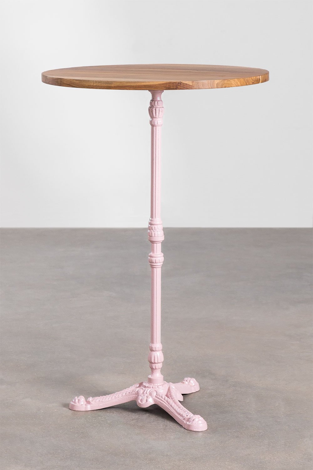 Round Acacia Wood High Bar Table Vienna , gallery image 1