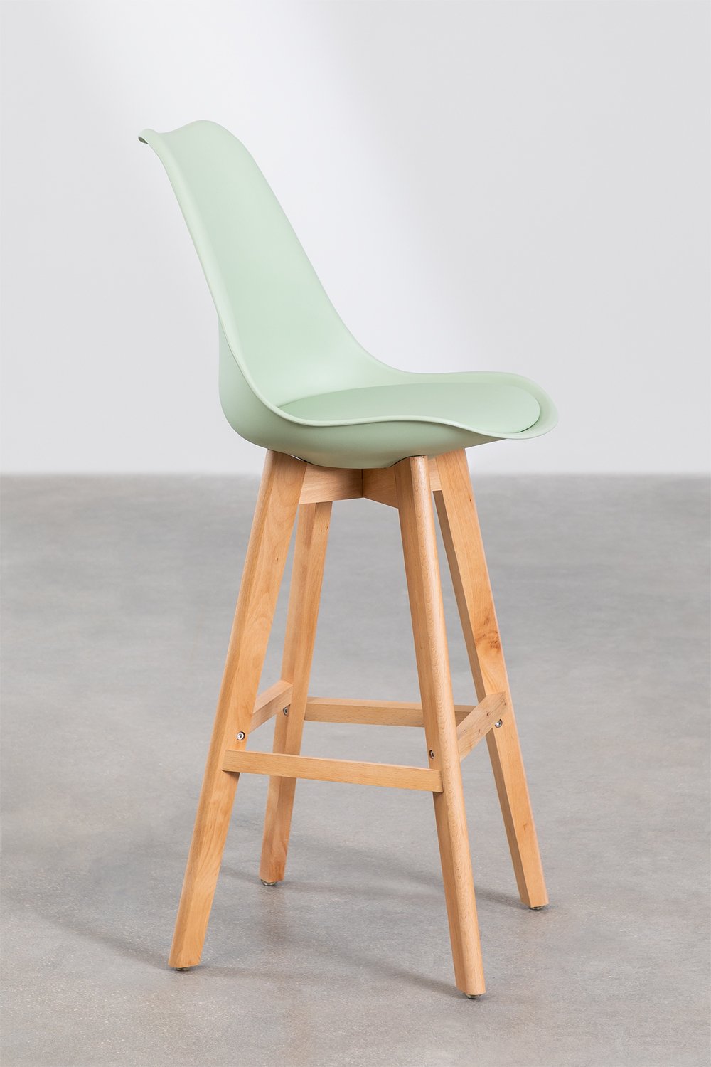 High Stool with Leatherette Cushion Nordic , gallery image 2