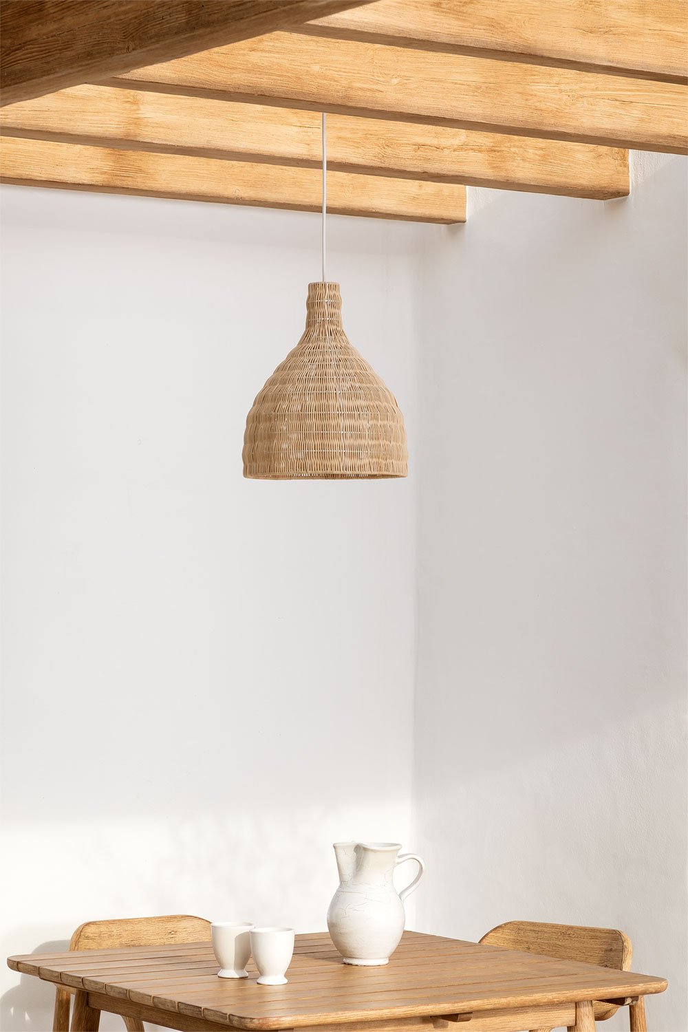 Rattan Outdoor Ceiling Lamp MARKLE, gallery image 1