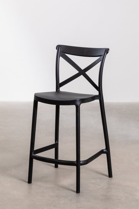 Black Garden High Stool 65cm Otax