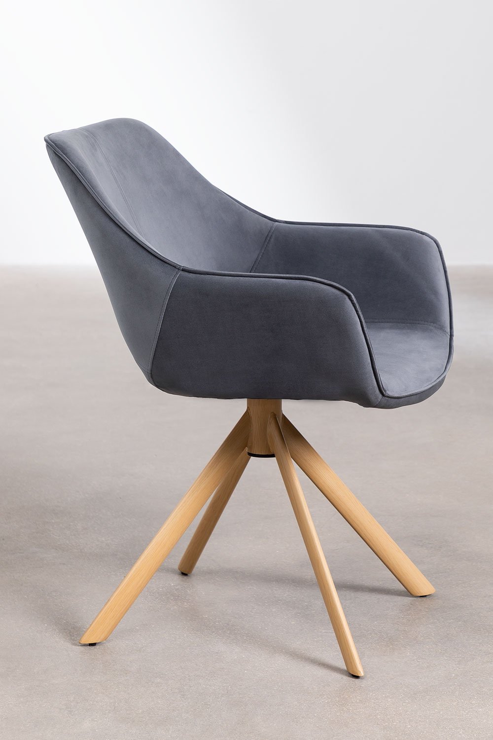 Lucy velvet dining chair, gallery image 2