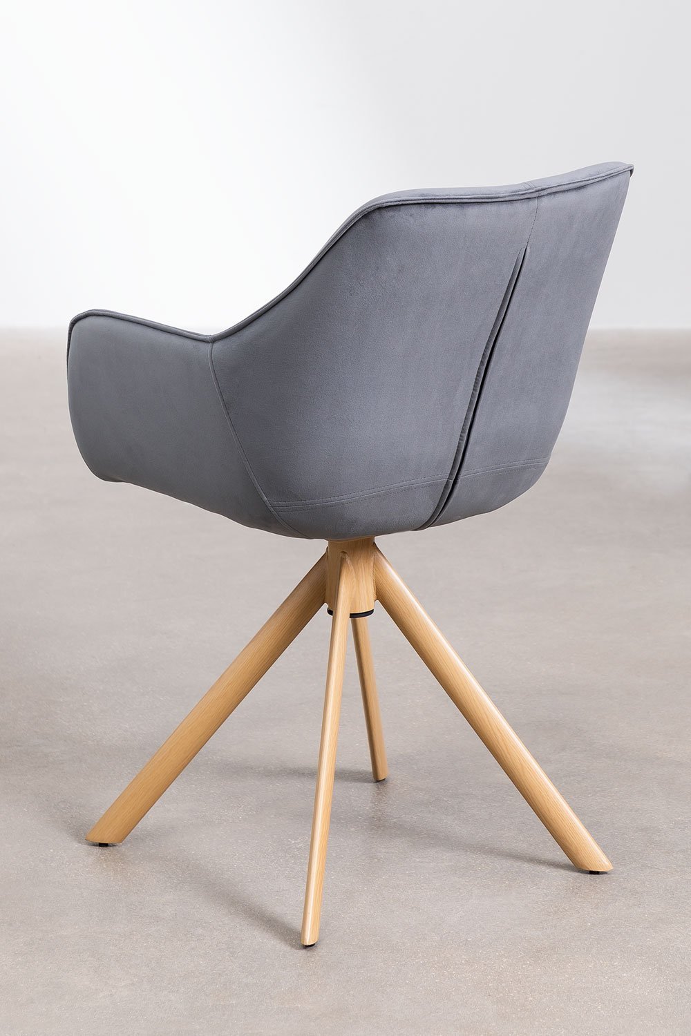 Lucy velvet dining chair, gallery image 3