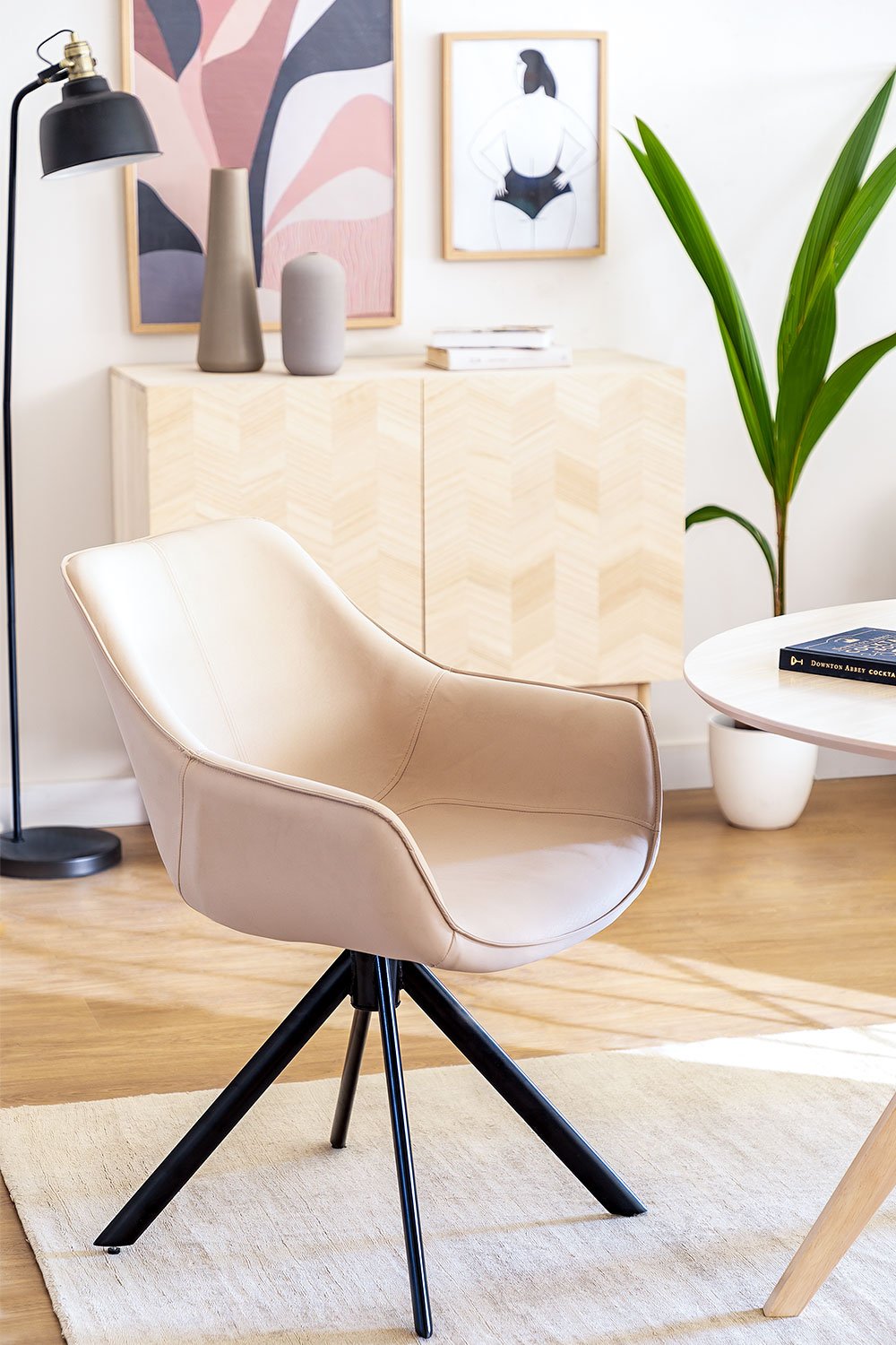 Pack of 2 Leatherette Dining Chairs Lucy, gallery image 8