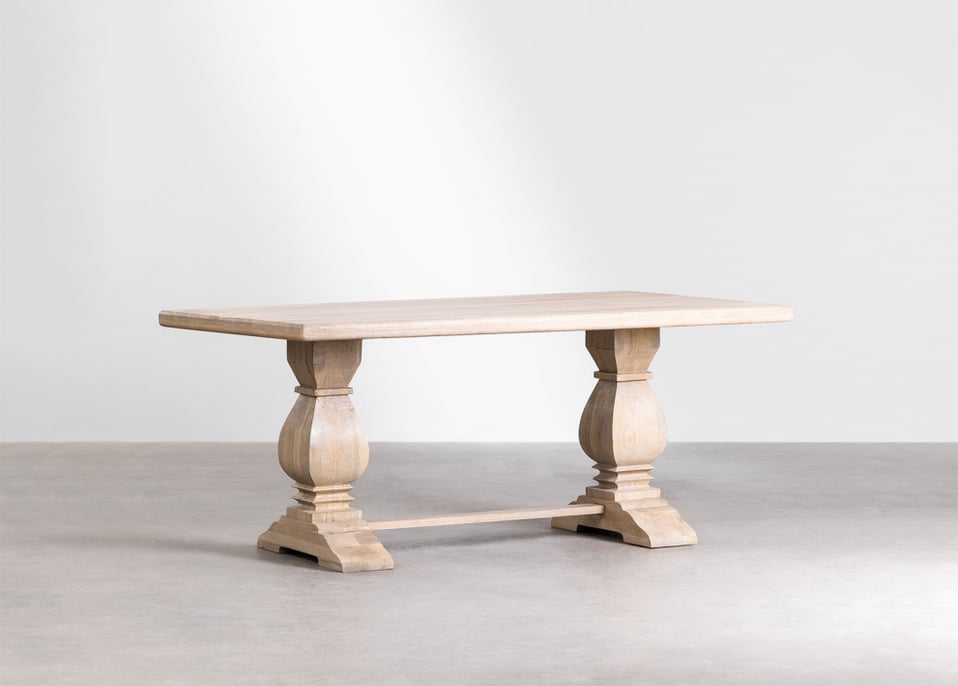 Mango Wood Rectangular Dining Table Sanzia (180x100cm)