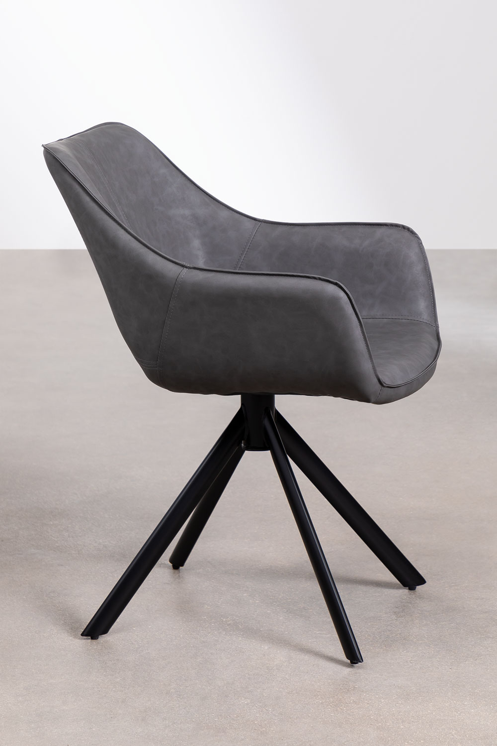 Set of 4 Leatherette Dining Chairs LUCY SKLUM