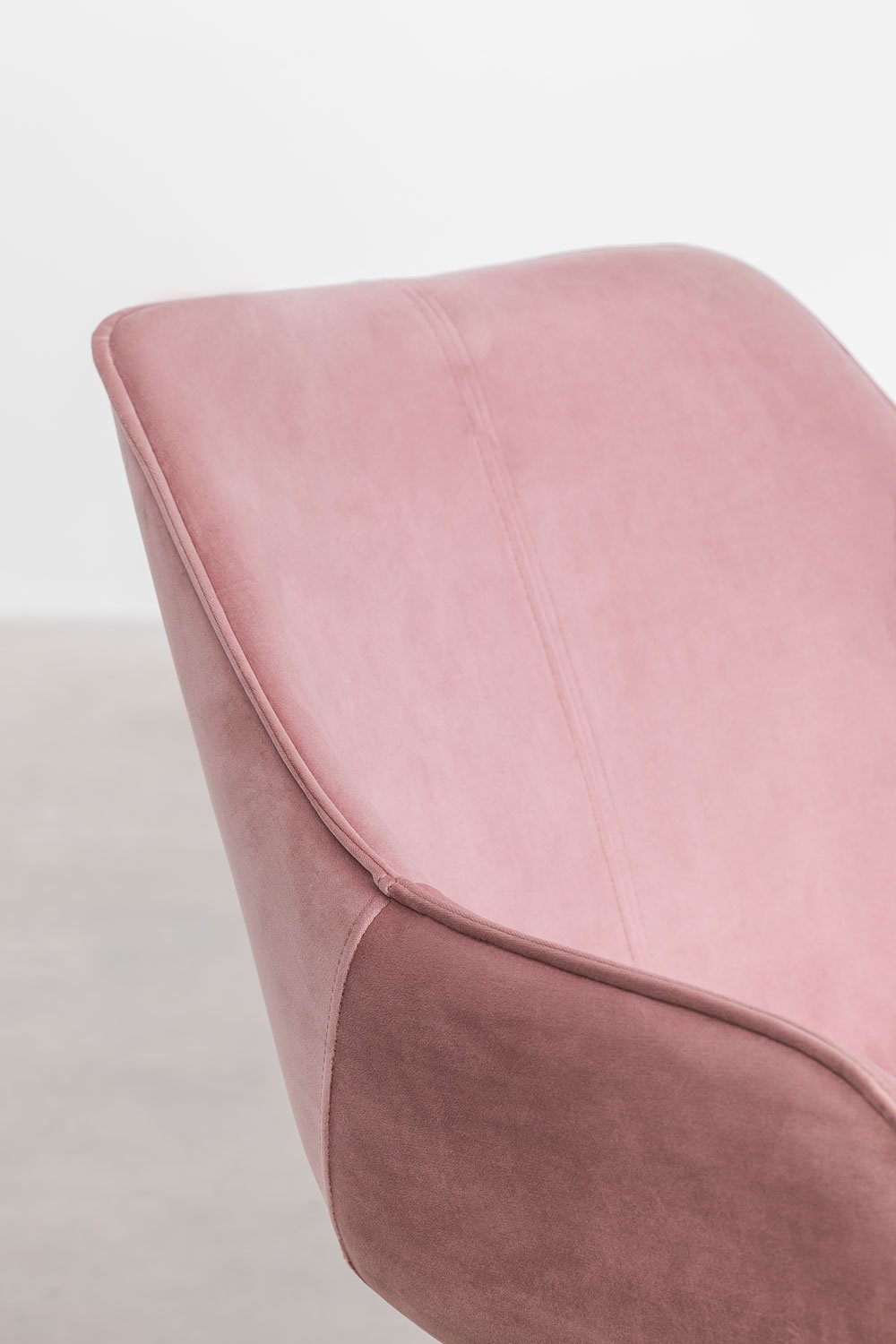 Lucy velvet office chair, gallery image 5