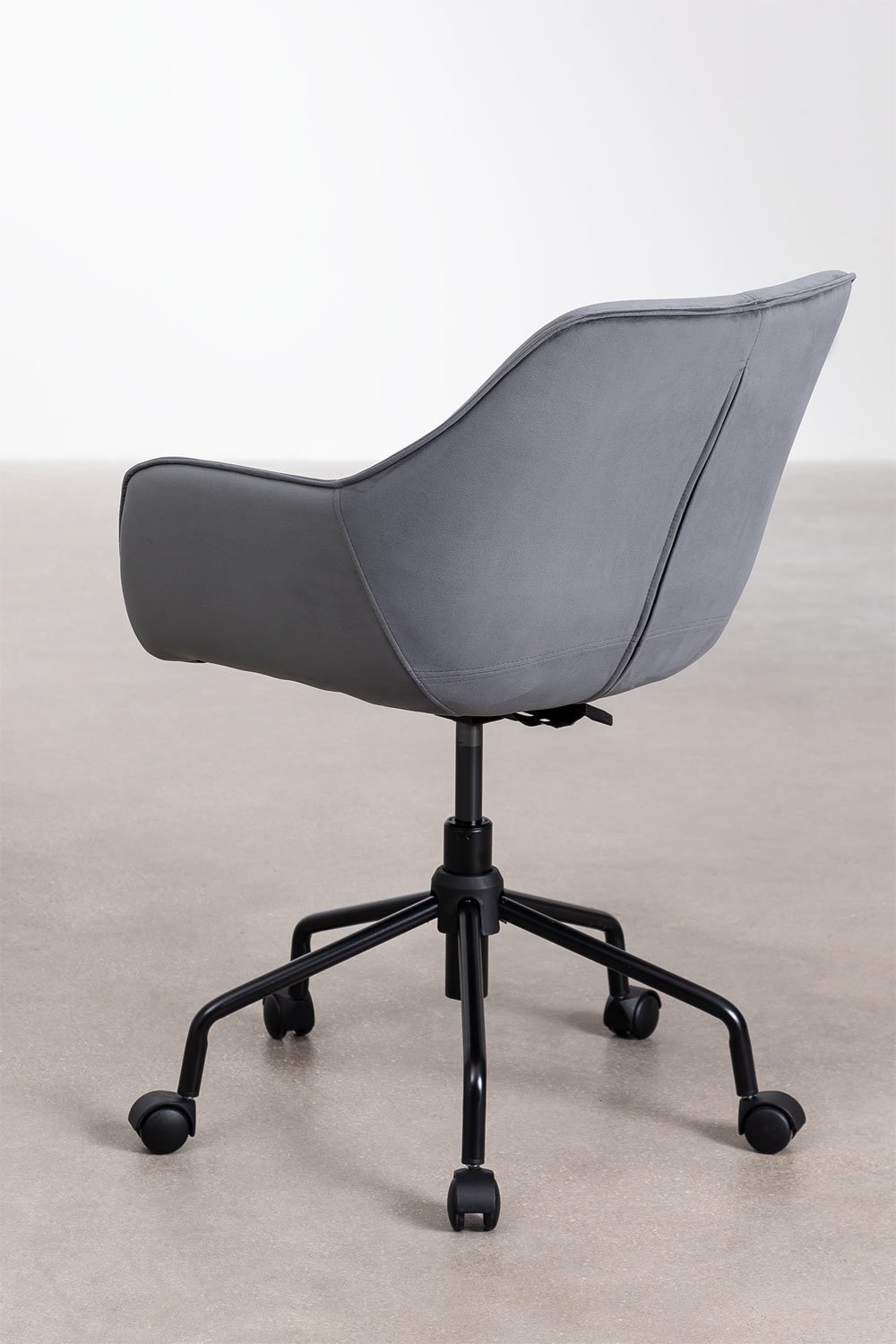 Lucy velvet office chair, gallery image 4