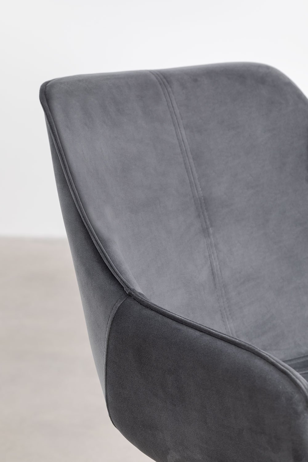 Lucy velvet office chair, gallery image 5