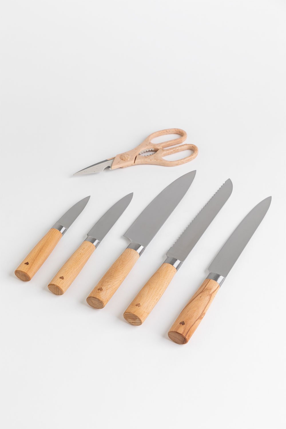 Set of Kitchen Knives with Wooden Block Espe - SKLUM