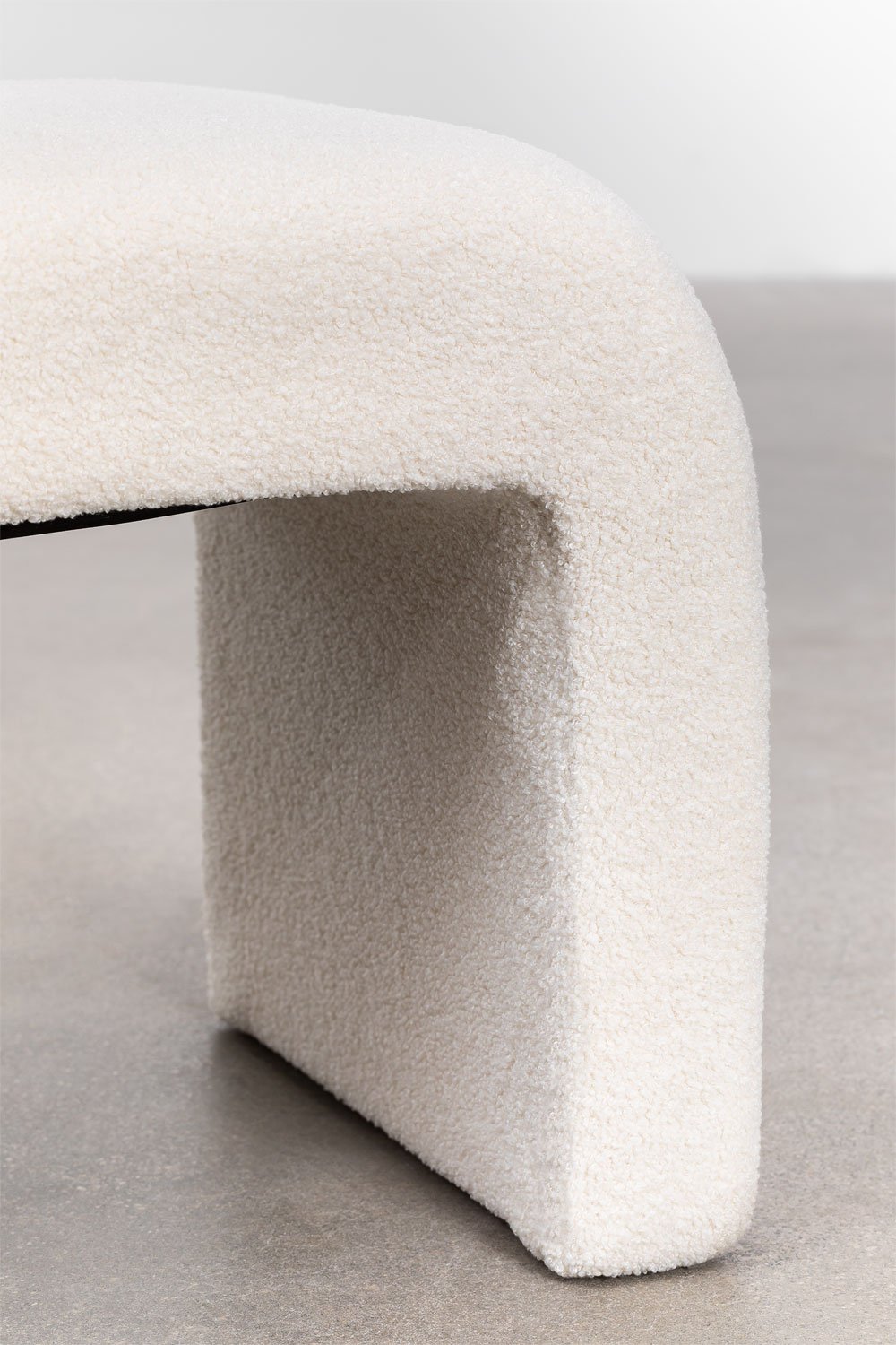 Carlise 155 cm bench in sherpa, gallery image 6