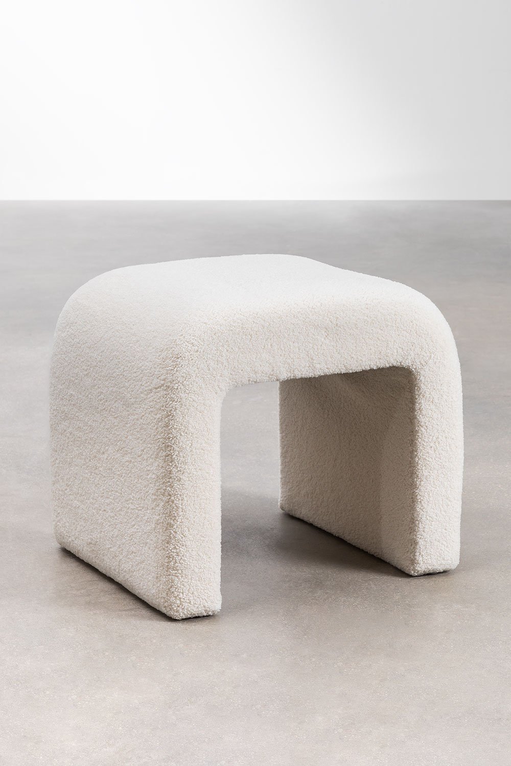 Chenille Low Stool Carlise, gallery image 2