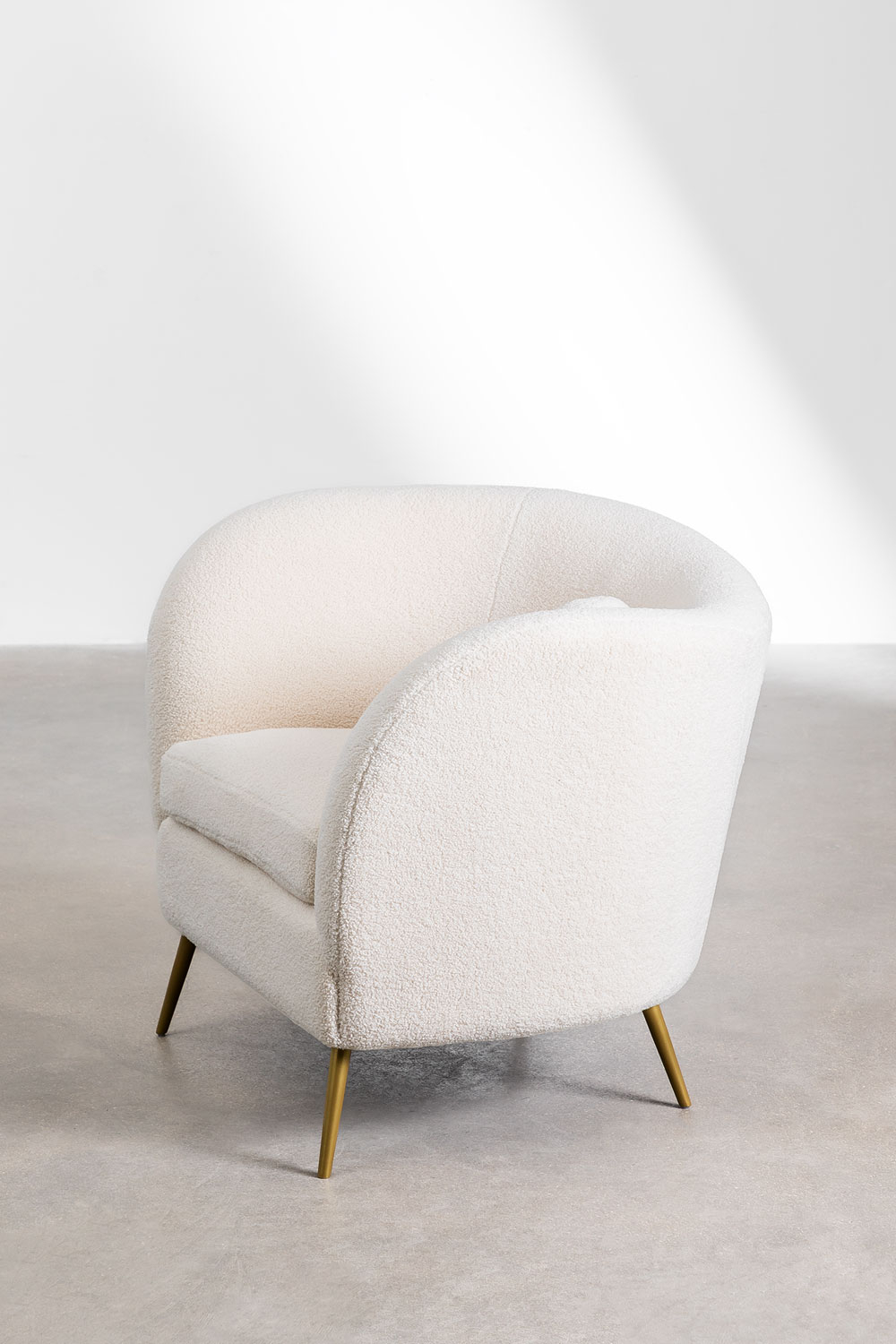 White velvet barrel online chair