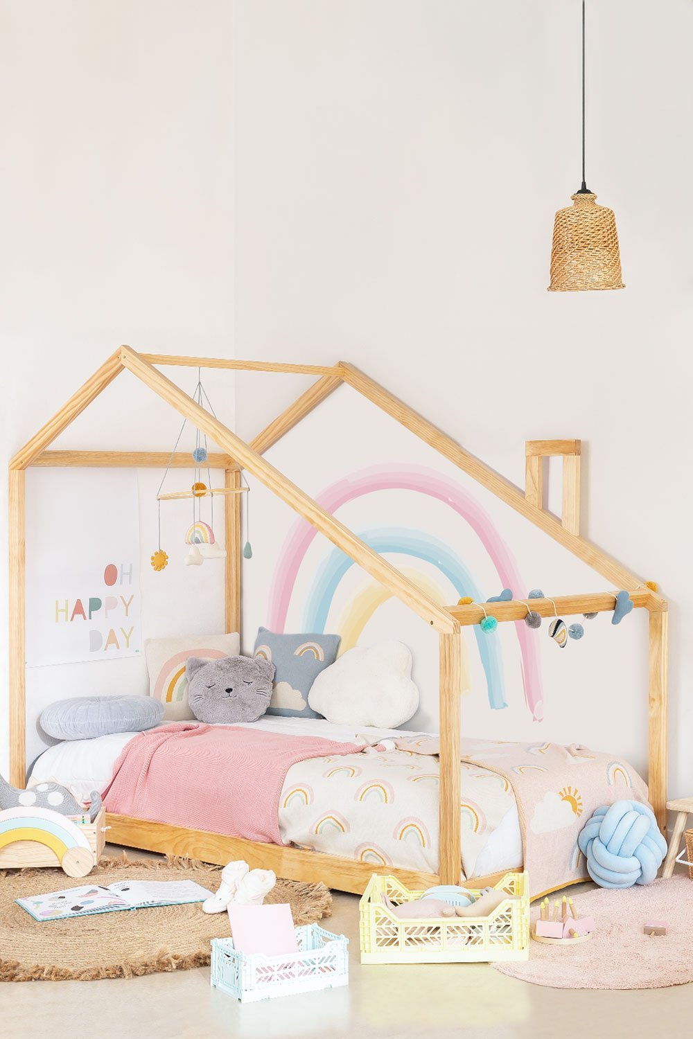 Wooden Bed for 90 cm Mattress Abbin Kids, gallery image 1