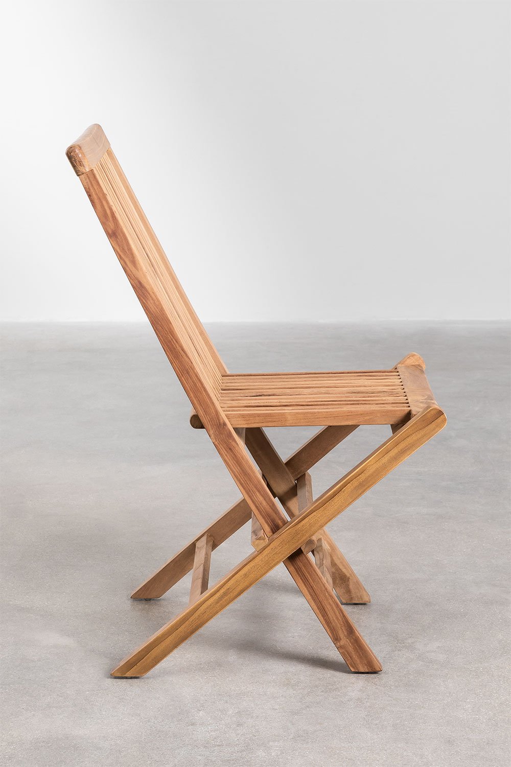 Pack of 2 Folding Garden Chairs in Pira Teak Wood   , gallery image 2