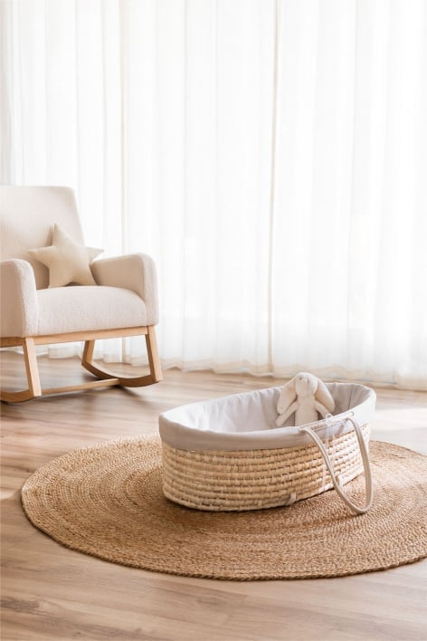 Padded Rattan Carrycot for Crib Fabian