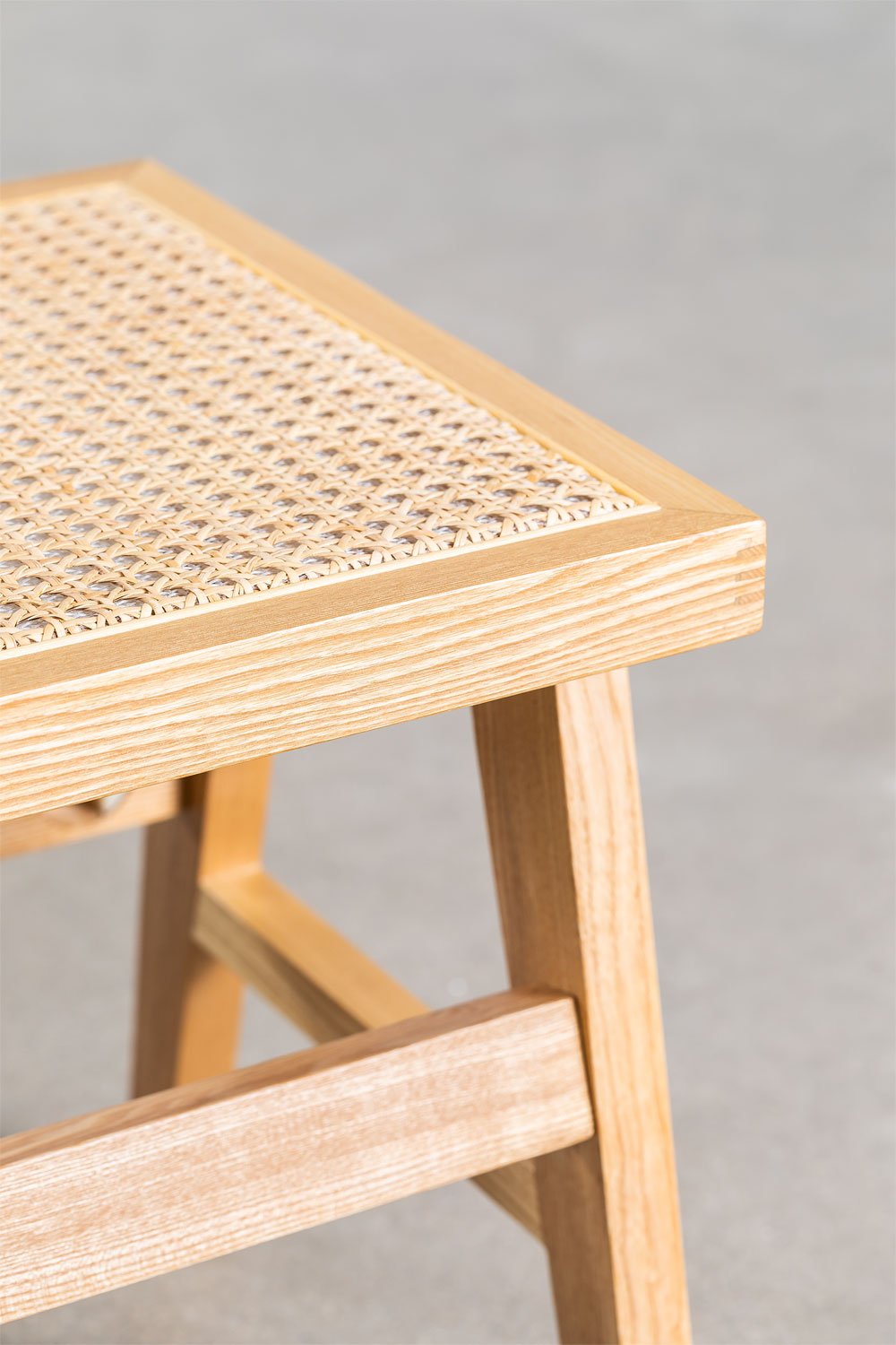 Ash and rattan bench Lali, gallery image 5