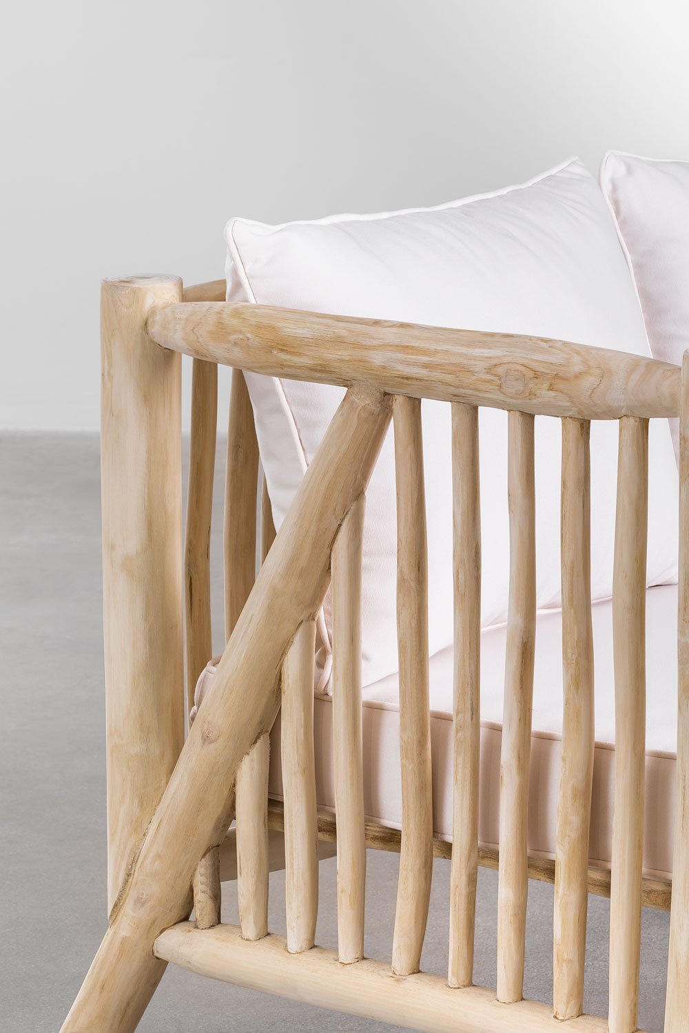 2-seater garden sofa in teak wood Narel, gallery image 6