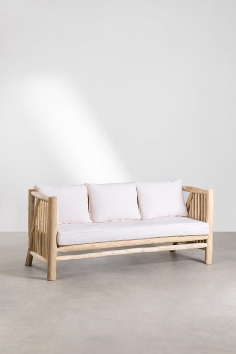 3 Seater Teak Wood Garden Sofa Narel