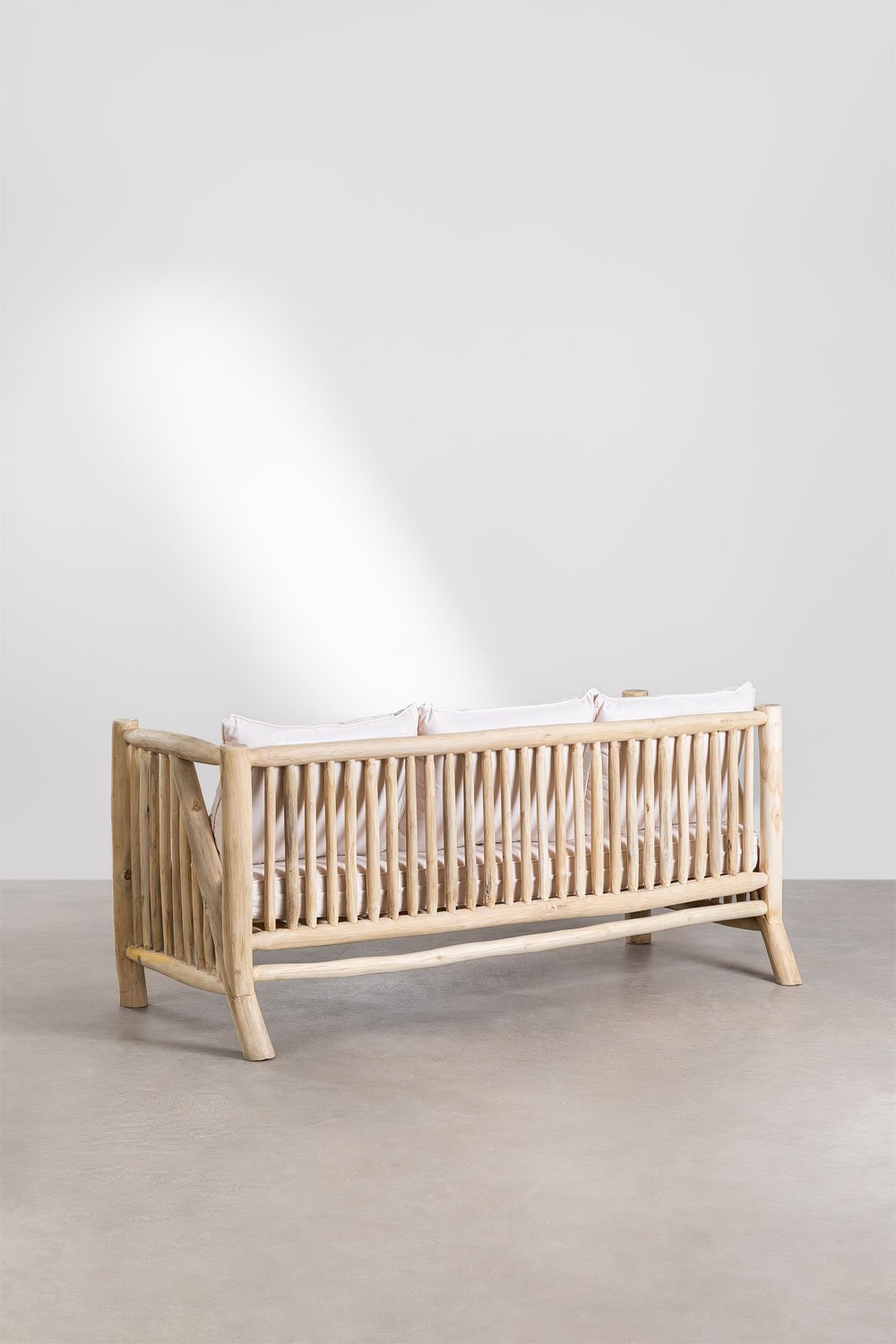 3-seater garden sofa in teak wood Narel, gallery image 6