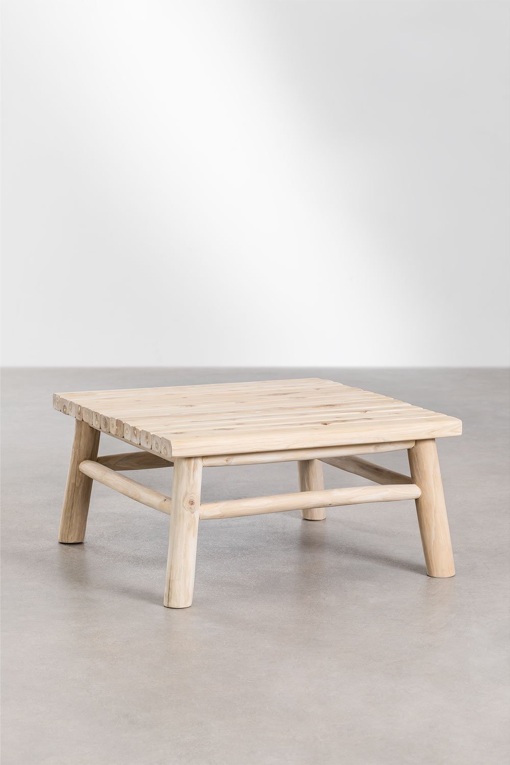Square Teak Wood Garden Coffee Table  (80x80 cm) Narel, gallery image 1