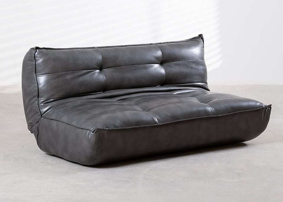 2 Seater Reclining Leatherette Sofa Mati