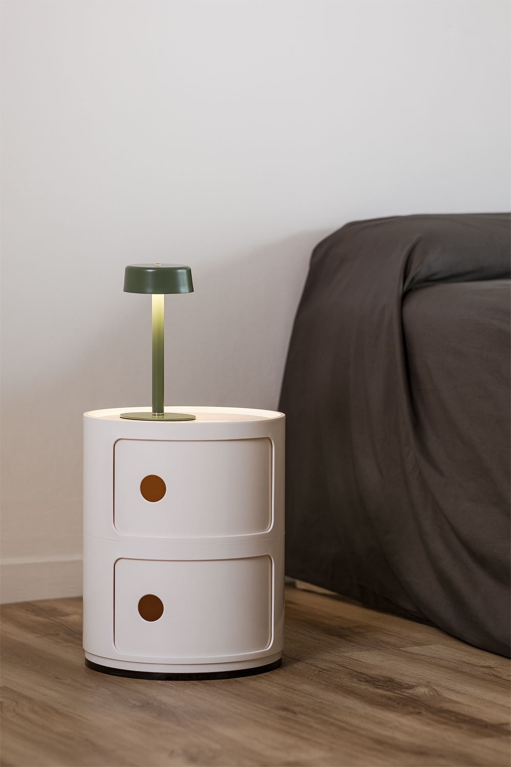 Round bedside table with shelves Babel, gallery image 1