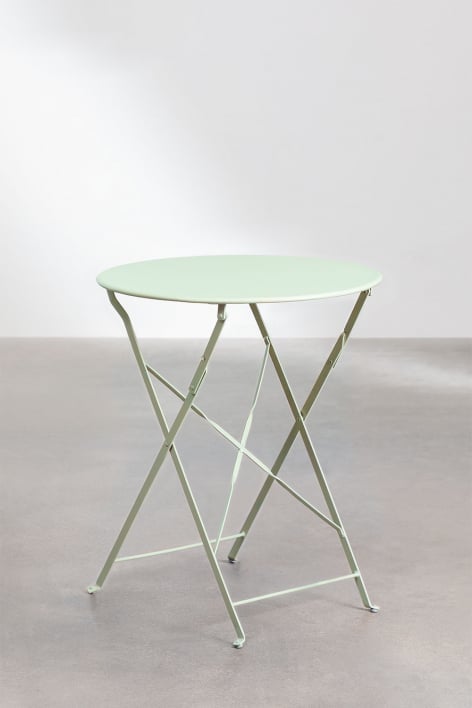 Folding steel table Ø60 cm Sergey